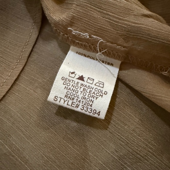 Hem & Thread Camel Ruffle Blouse - Picture 4 of 4